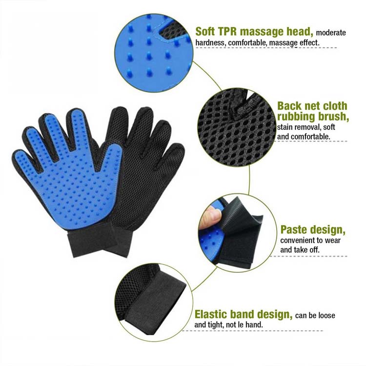 Pet Deshedding Brush Glove