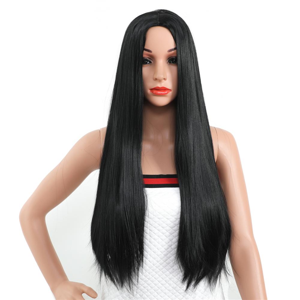 MYZYR straight hair high-quality synthetic wigs, 30-inch heat-resistant wigs of various colors, noble golden synthetic wigs