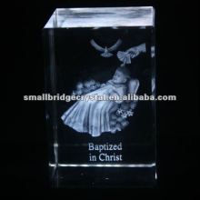 3D religious crystal cube ,souvenir gift, first holy communion ND0120