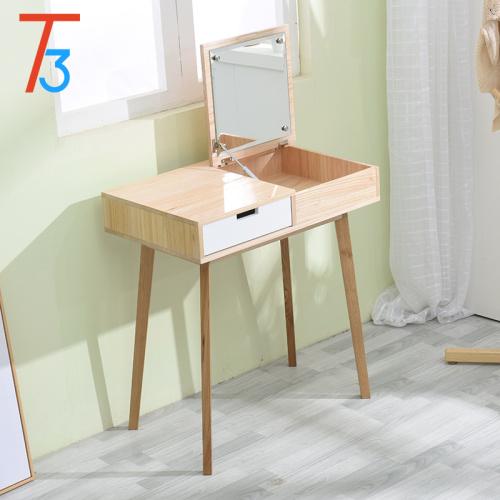 Modern Flip Mirror Makeup Table Dressing Table