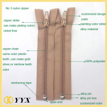 No.5 DTM nylon separating zippers for jackets