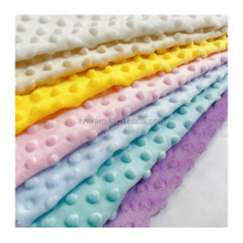 100% Polyester Super Soft Baby Blanket Minky Dot Fabric