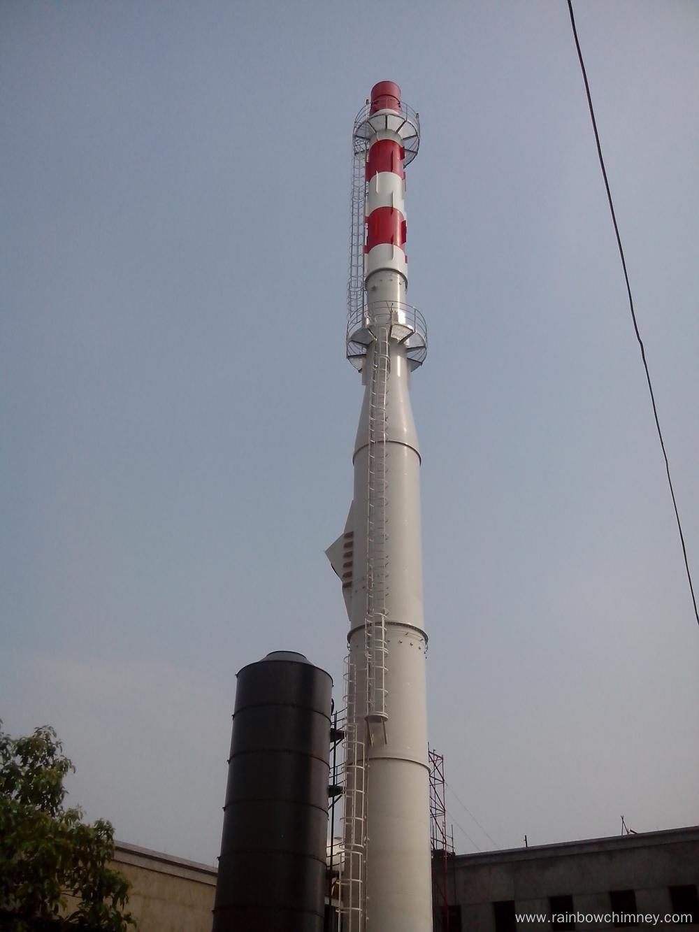 land space saving steel chimney