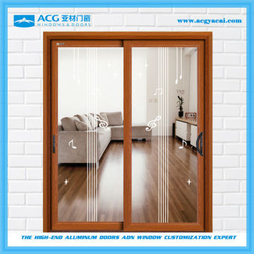 Fashionable double entry apartment aluminum sliding door