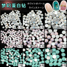 1440pcs/bag flatback rhinestones pink opal nail stones