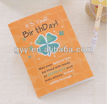 Orange color Thanksgiving day wishful greeting cards/paper card