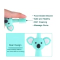 Desenhos animados Bear BPA Free Silicone toothbrush Baby