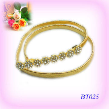 Middle East Ladies Gold Metal Jewelry Corset Metal Skinny Waist Belt Oem