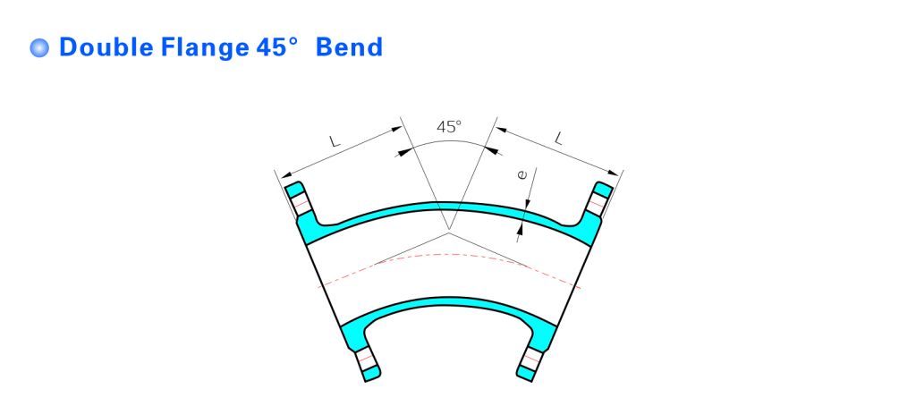 double flange bend DN80-1200 11.25 22.5 30 45 60 90 degree elbow crutches