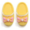 Zapatillas Kawaii para niñas, cuentas de resina con adornos de lazo, encantos, zapatos artificiales, manualidades para hacer álbumes de recortes