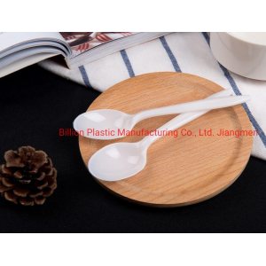 Disposable PP Cutlery Airline Spoon in Flight Catering Plastic Spoon in White