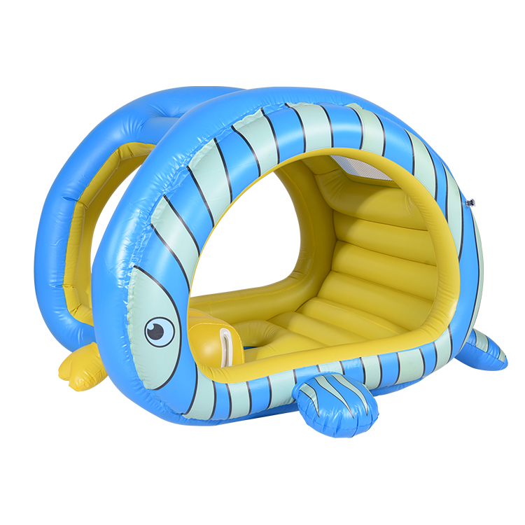 Sillón de natación inflable de pescado de piscina personalizada