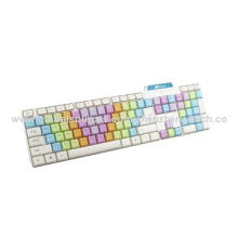 2.4GHz Wireless Keyboard with Colorful Keys, Supports Several Languages