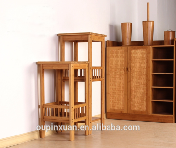 New design movable bamboo books shelf/mobile book shelf