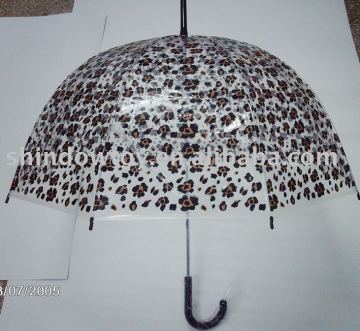 transparent pvc clear dome shape umbrella