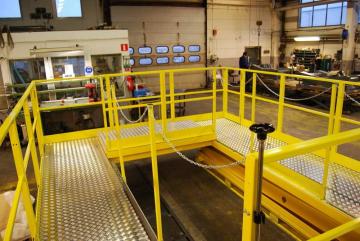 Platform material lift hydraulic