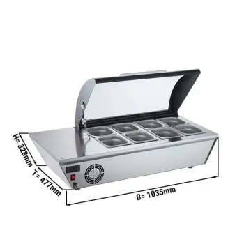 Tabletop Refrigerated Display Case with Glass Lid