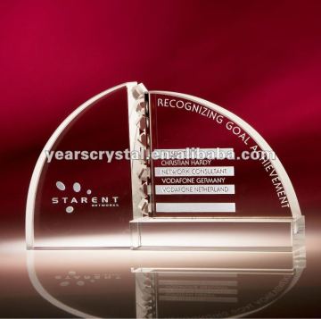 2012 pure crystal glass bookends(R-0639