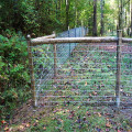 green fence post