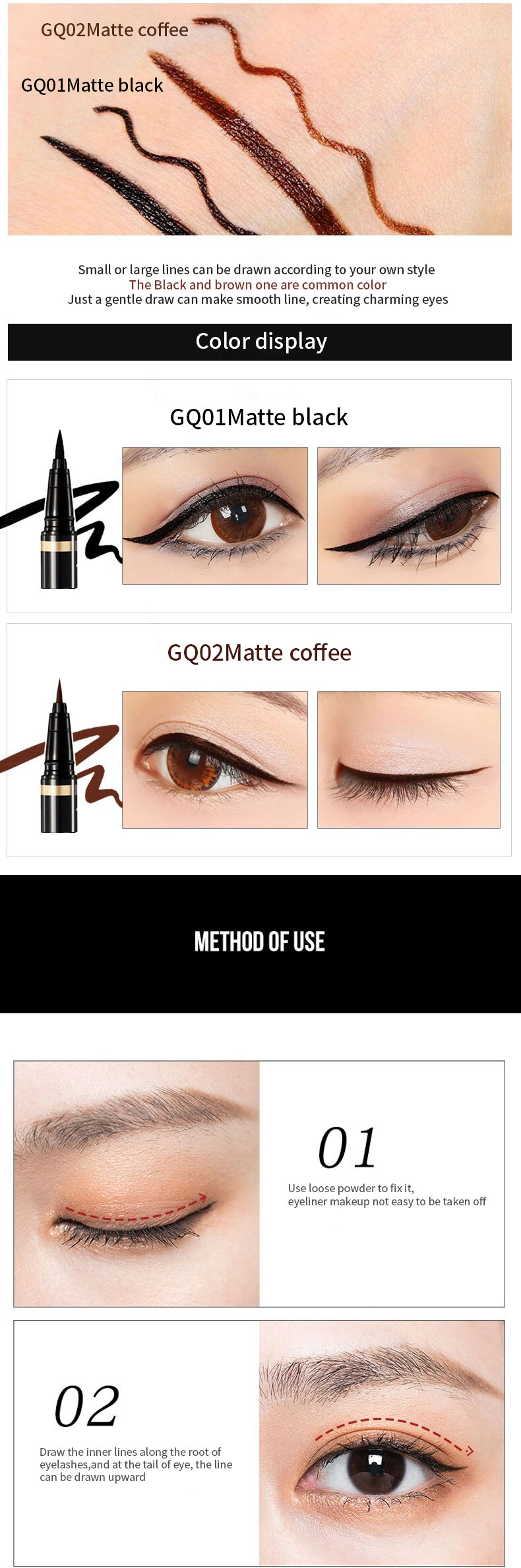 ARTMISS Pen Longwearing Smooth Waterproof Liquid Eyeliner