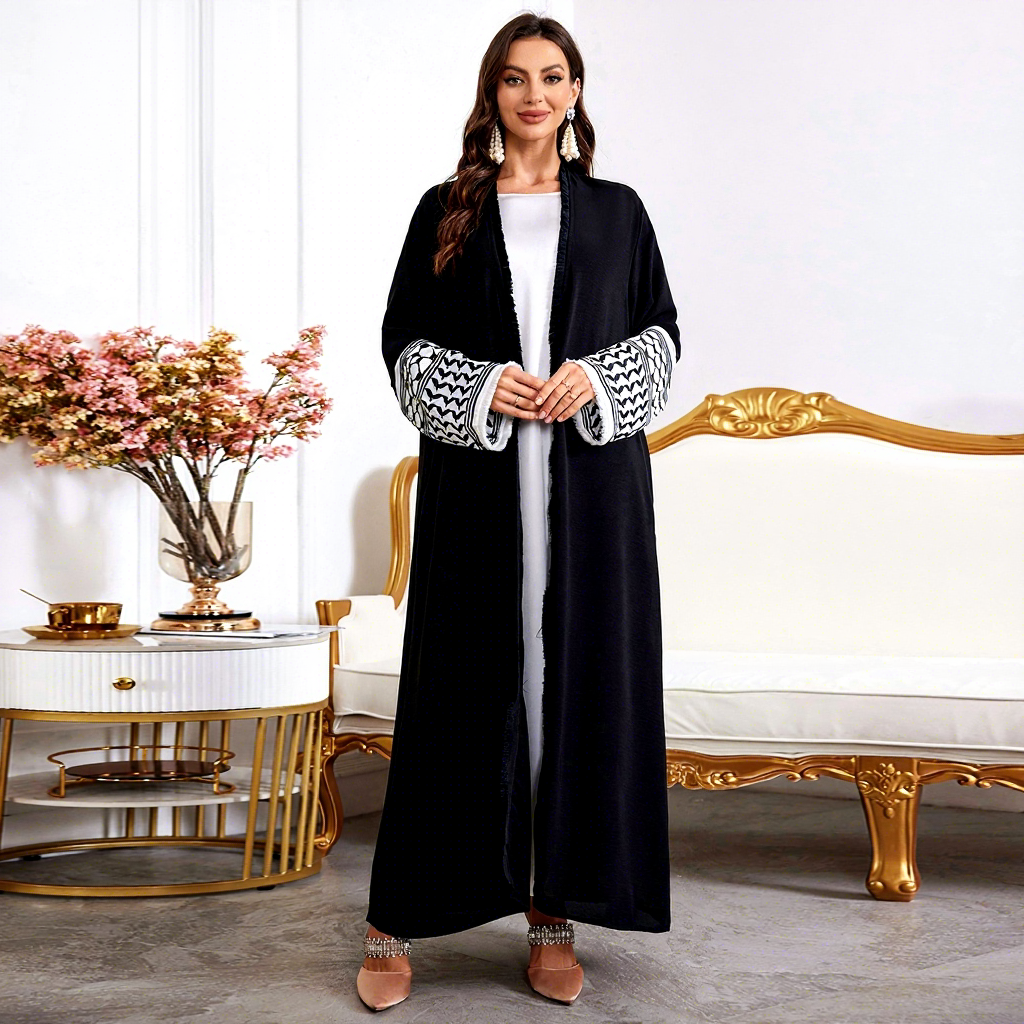 لباس مسلمان جدید عبای زنانه Abaya Dubai1 New Abaya Muslim Dress Women's Abaya Dubai1