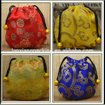 Fancy Cheap Earphone Pouch Bag,Satin Drawstring Gift Pouch