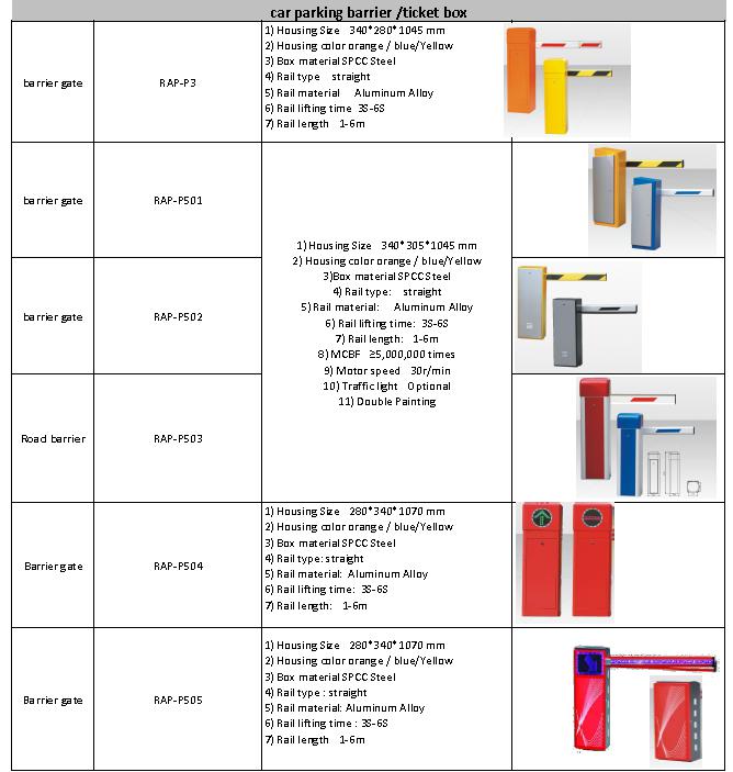 Automatic Car Park System Parking Barrier Systems (RAP-P80) with CE&ISO