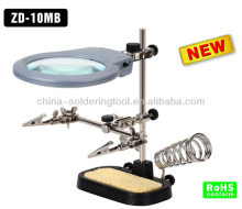 High quality Helping hand magnifier LED light with soldering stand of Ningbo ZD