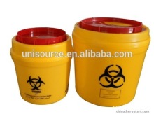 3 Liter round Plastic medical disposable sharps container, sharps box, medical disposal bins