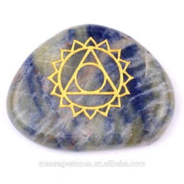 Polished Gems Chakra Stone with chakra pattern