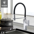 Chrome Black Single Handle Brass Kitchen Faucet