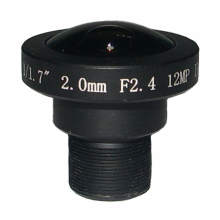 2024 High-Quality 1/1.7" 12MP 2.0mm 180 Degree Fisheye Lens with 5.6mm Image Circle