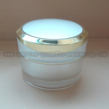 50ml Pyramid Shape White Acrylic Cosmetic Jar