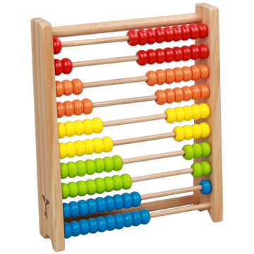 Colorful Wooden Rainbow Bead Abacus: An Educational Toy for Children's Math Learning