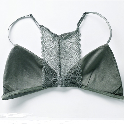 Bralette en modal sans armatures et culotte en dentelle sans armatures en stock