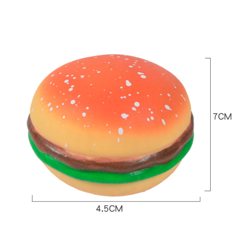 plastic soft TPR material squeeze toys hamburger