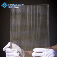 Decorative Architectural Laminated Glass with Woven Wire Mesh for Bank Facades