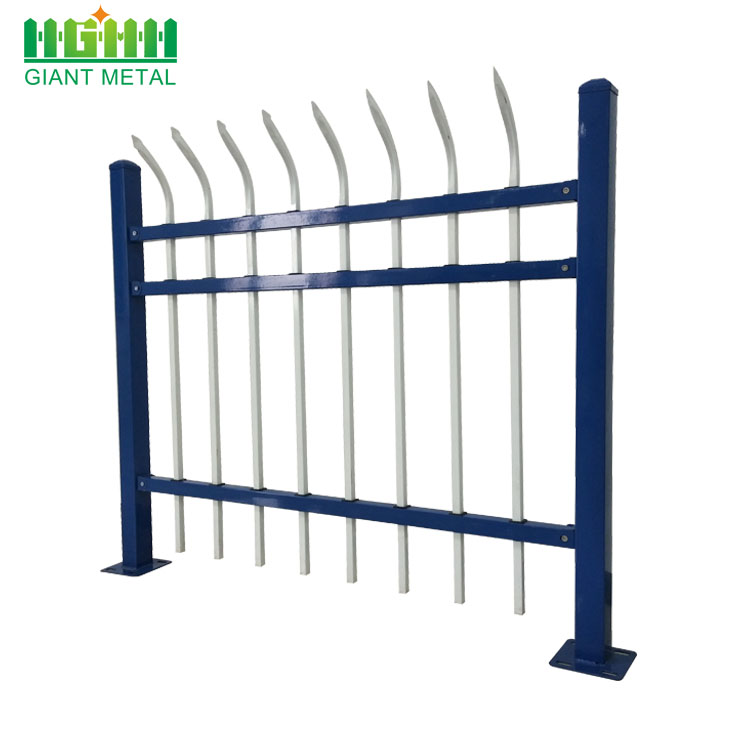 PVC Coated Wrought Iron Zinc Steel Picket Fence