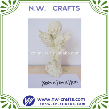 White angel statue clay engraving resin angel