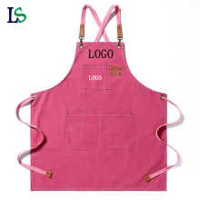 Custom Logo Canvas Embroidery Apron for Coffee Artists and Cooks