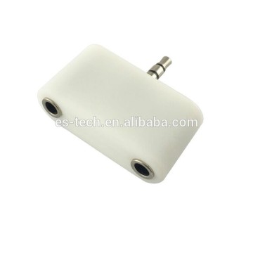 White 2 way headphone audio splitter Cheapest earphone splitter