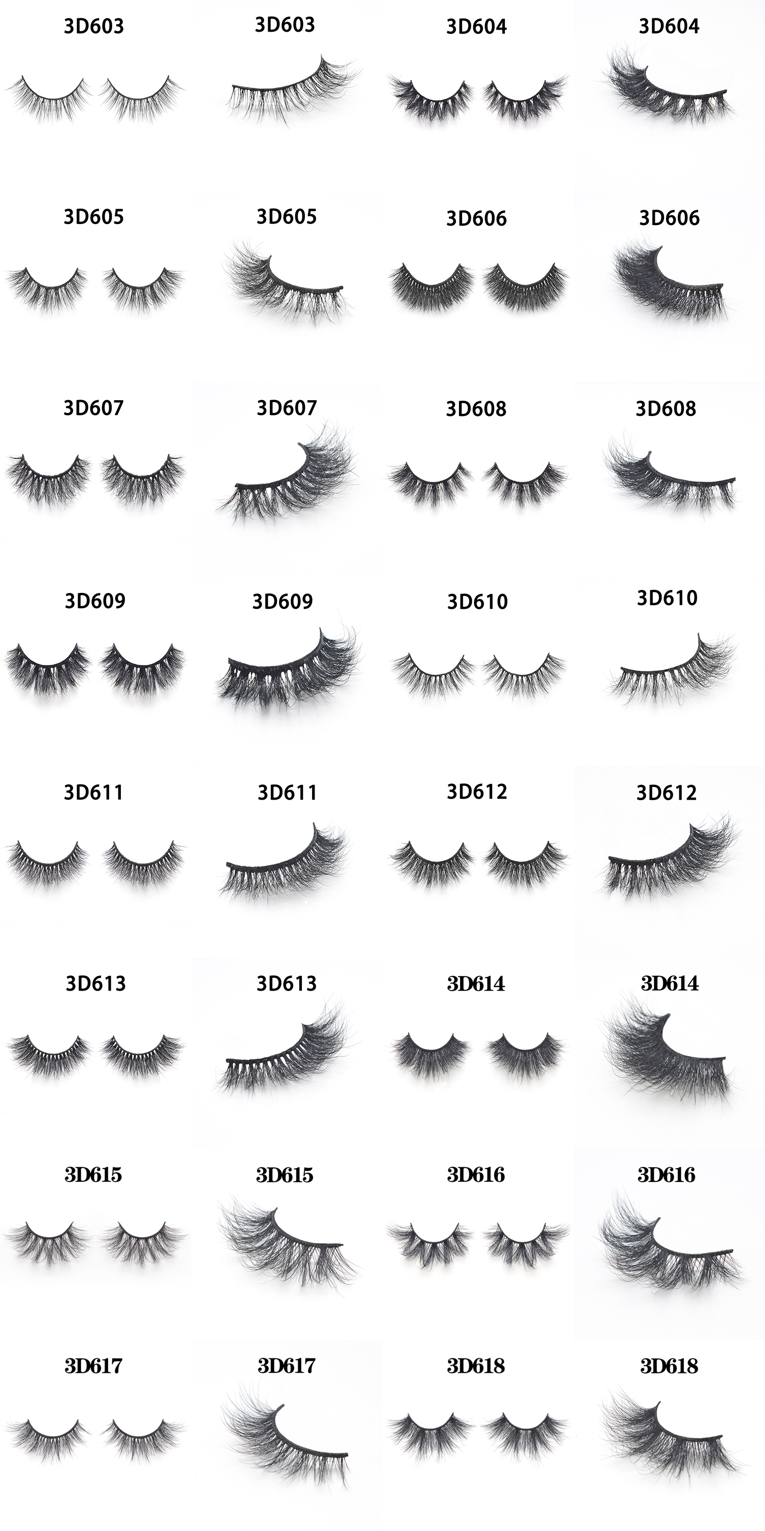 Wholesale 3D 5D 6D Faux Mink False Eyelashes Natural Long Handmade Cruelty-free Lashes