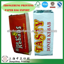 Fresh keeping kebabs foiled bag, aluminum foil cooking bags