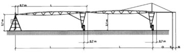 Simple installation, with simple, steel frame structure sprinkler