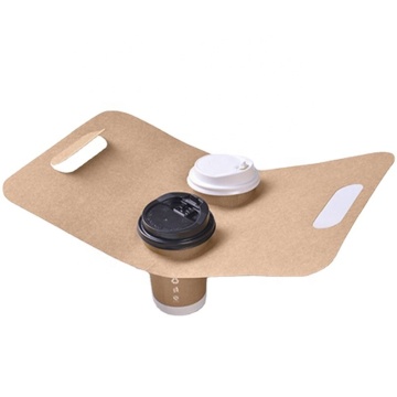 Disposable Kraft Paper Cup Holder - Portable Takeaway Cup Packaging