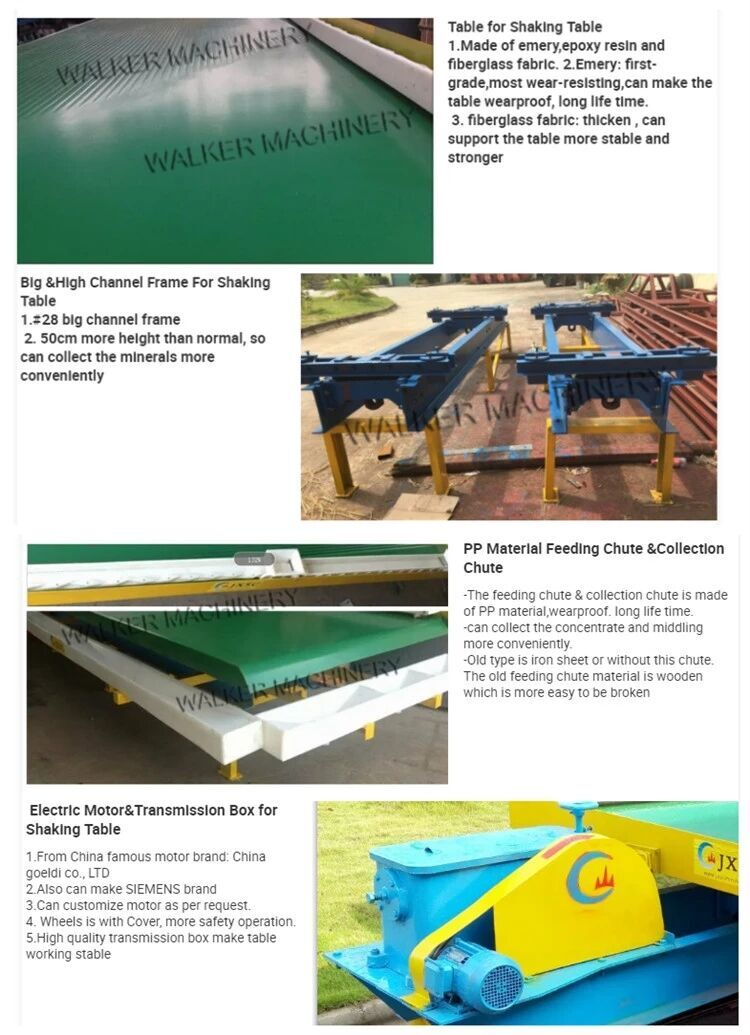 Small Scale Gold Shaking Table Mining Equipment for Rock Gold Processing