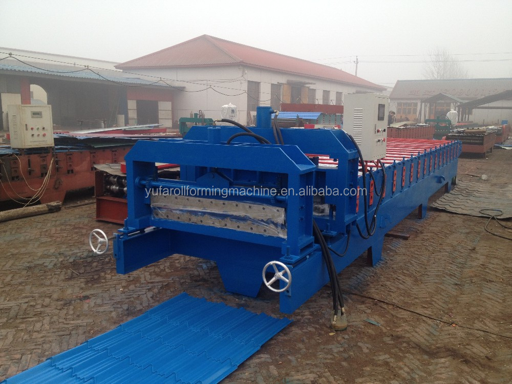 Nigeria bamboo panel roofing roll forming machine step tile machine