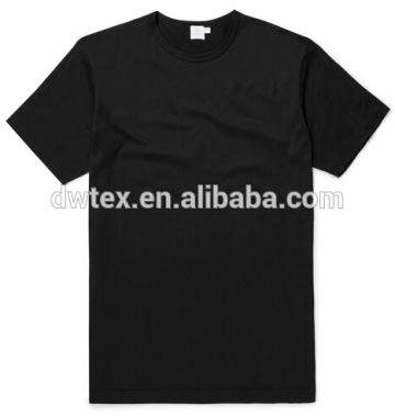 Customized design t-shirt classic cotton plain no brand t-shirt black color