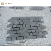 Black Basalt Pavers - Huaxu China Supplier G684 Basalt Cobble Stone on Mesh Cobble Stone Pavers