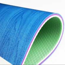 Blue maple wood pattern vinyl sports flooring